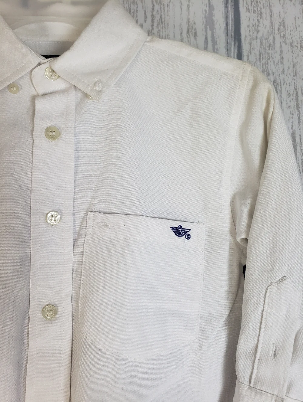 Dockers Boys White Button-Down Shirt & Pleated  Navy Trouser Pant Size 4 New 1g